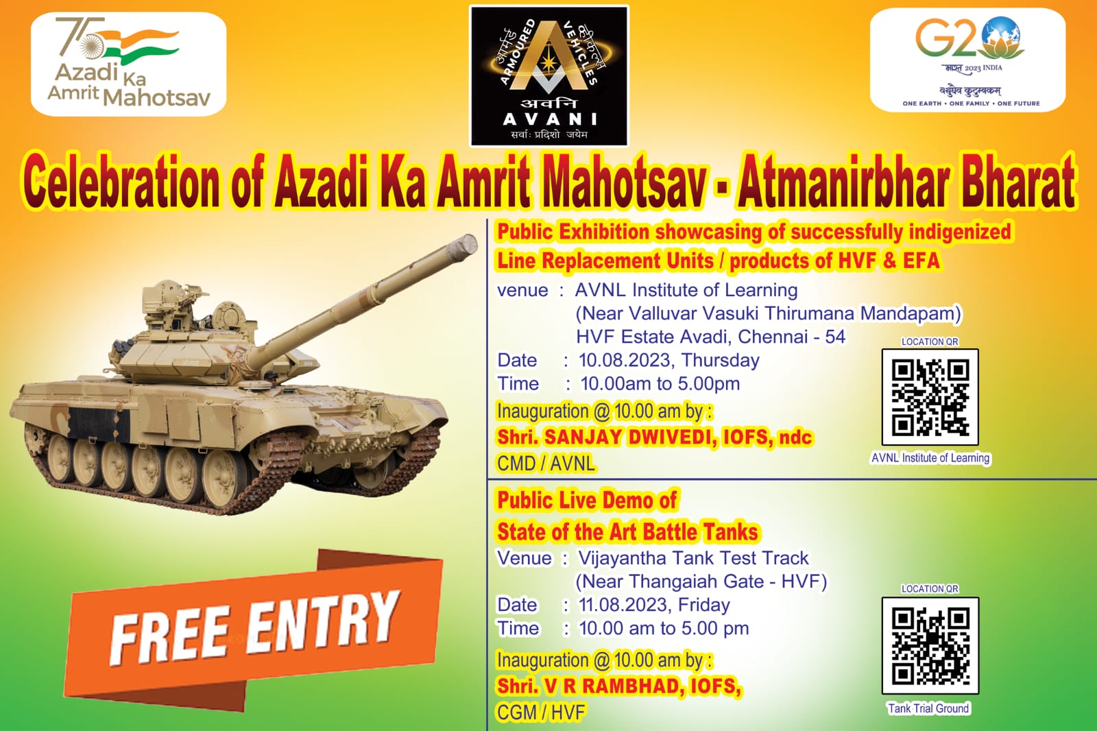 Public Exhibition showcasing towards Azadi Ka Amrit Mahotsava and Atmanirbharta in Defence