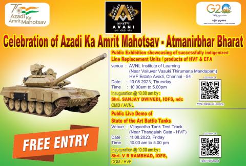 Public Exhibition showcasing towards Azadi Ka Amrit Mahotsava and Atmanirbharta in Defence